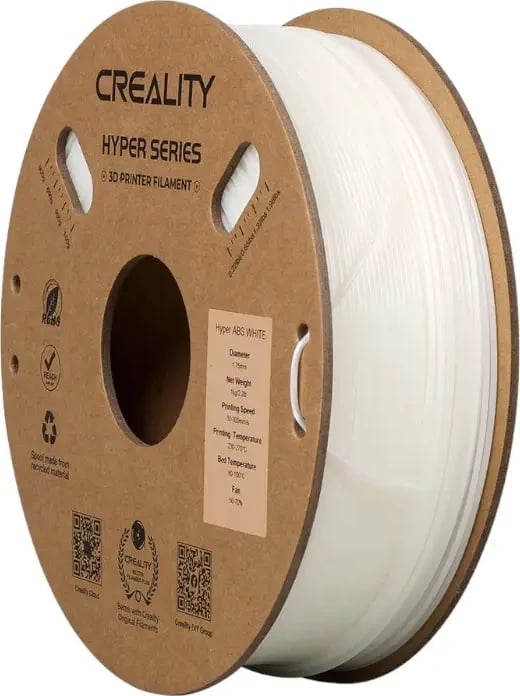 Filament ABS Creality Hyper, 1.75 mm, 1 kg, Bardhë