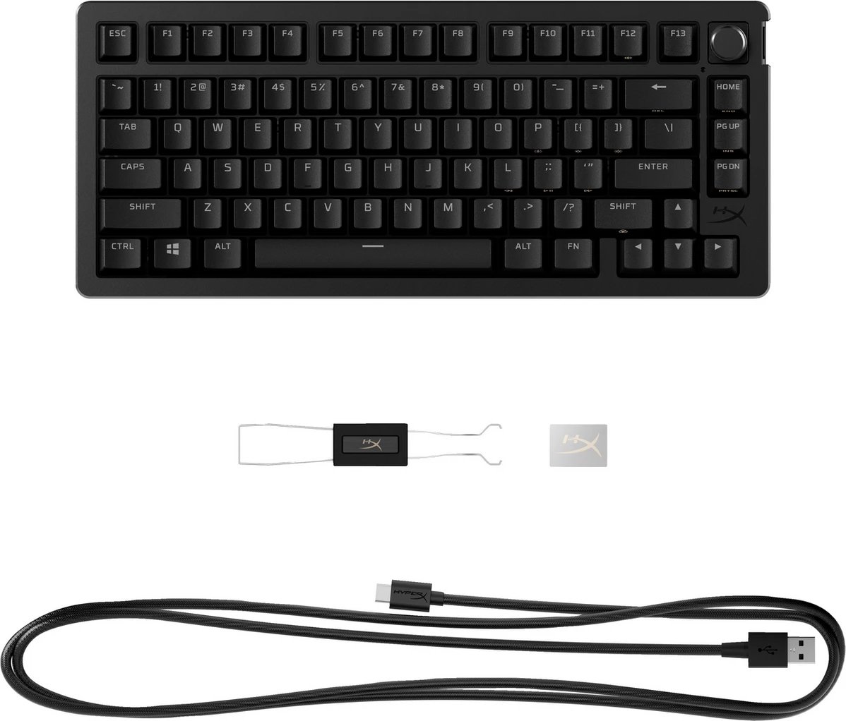 Tastierë, HyperX, Alloy Rise 75 7G7A4AA#ABA, mekanike 75% US-Intl layout, madhësi S, e zezë