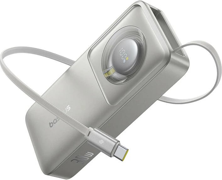 Powerbank Baseus OS Free2Pull 10000mAh 30W me kabllo, Gri