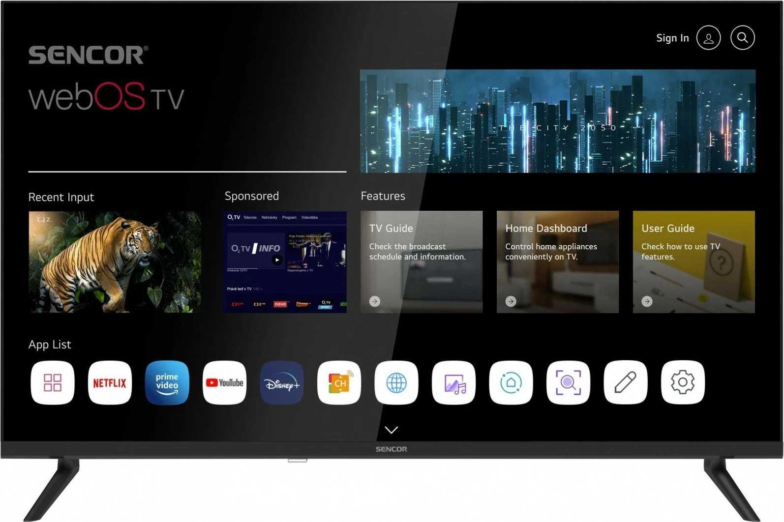 Televizor Smart Sencor SLE 32S803B, 32", webOS, HD Ready, i zi