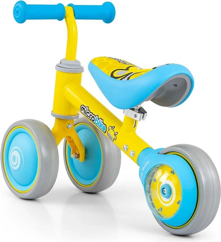 biçikletë pa pedale për fëmijë, Milly Mally, Micro Plus Giraffe, rrota 6", deri 25 kg, 18-36 muaj, shumëngjyrëshe