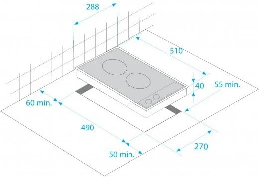 Pllakë me induksion Beko, HDCC 32200 X, 1700W, e zezë
