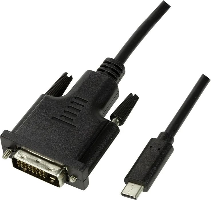 Kabllo USB-C në DVI LogiLink UA0332, 3m, e zezë