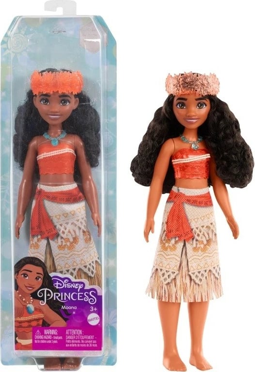 Kukull Disney Princess Vaiana Mattel HLW02/HPG68 me veshje tradicionale, për vajza