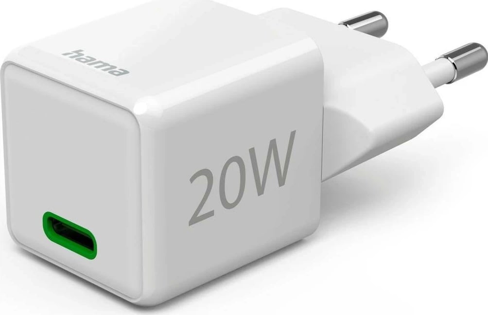 Karikues rrjeti Hama supermini 20W PD/QC 1x USB-C i bardhë