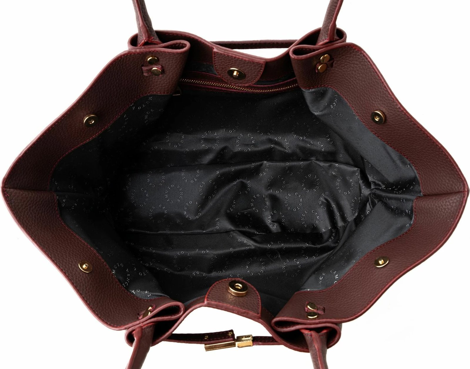 Çantë tote Vince Camuto, Prato, ngjyrë burgundy