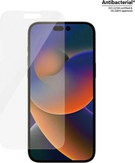 Xham mbrojtës PanzerGlass Classic Fit për iPhone 14 Pro Max, Antibakterial