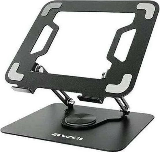 Mbajtës laptopi Awei X46, 360 gradë, deri 16", i zi
