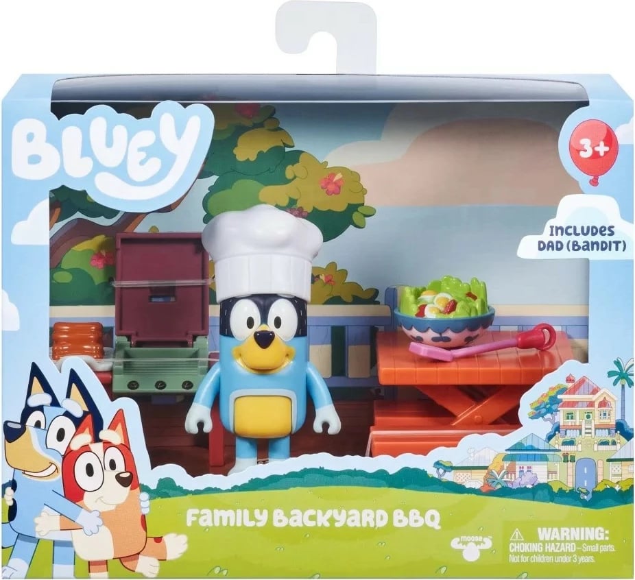 Set lodrash Bluey Tm Toys BLU13030 me figurë Bandit dhe aksesorë BBQ