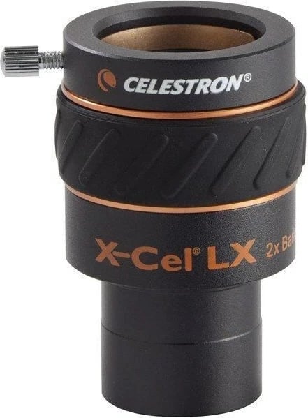 Lentë Barlow Celestron X-Cel LX 1.25" 2x për teleskop, E zezë