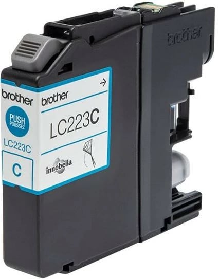Kasetë boje, Brother, LC223C, rendiment 550 faqe, Cyan