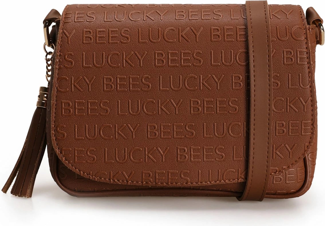 Çantë crossbody Lucky Bees, ngjyrë tan, 1389