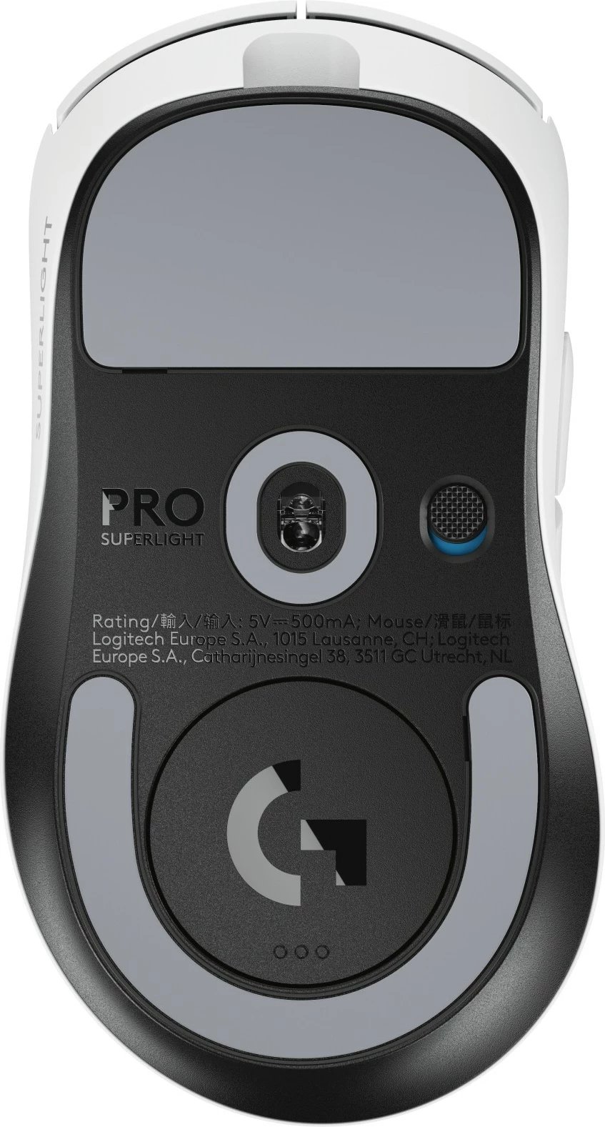 Maus Logitech G PRO X SUPERLIGHT 2 DEX, 5 butona, wireless/kabllo, i bardhë