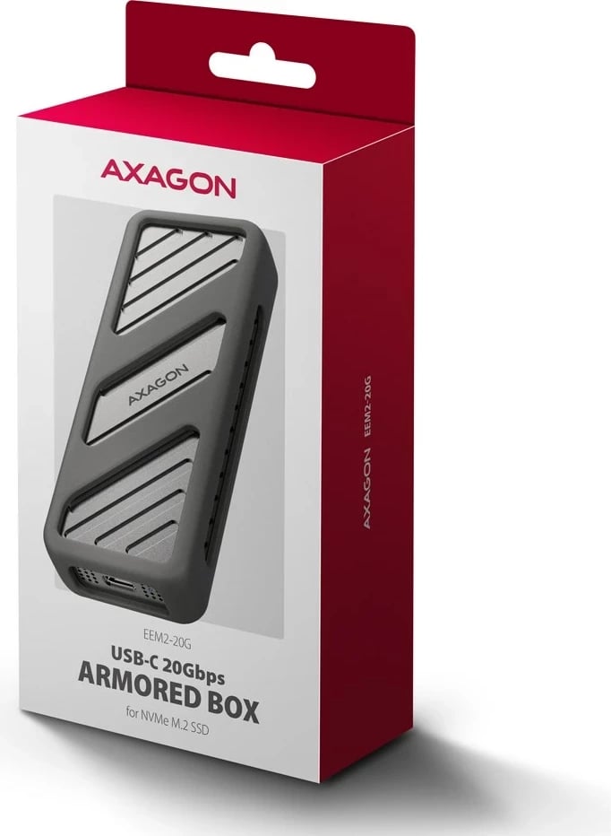 Kasë SSD AXAGON EEM2-20G, USB-C 3.2, M.2, E zezë