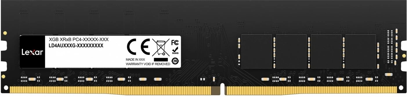 RAM Memorje Lexar DDR4 8GB 3200MHz CL22, LD4AU008G-B3200GSST, e zezë