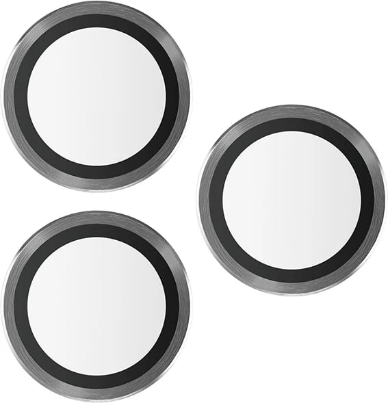 Mbrojtës kamere PanzerGlass Hoops për iPhone 15 Pro / 15 Pro Max, kornizë e zezë