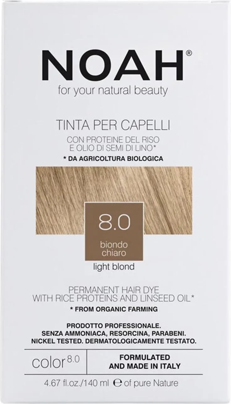 Ngjyrë për flokë NOAH 8.0 light blonde unisex 140ml