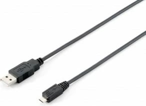 Kabëll USB 2.0 Equip 1m, USB A në Micro-USB B, zi