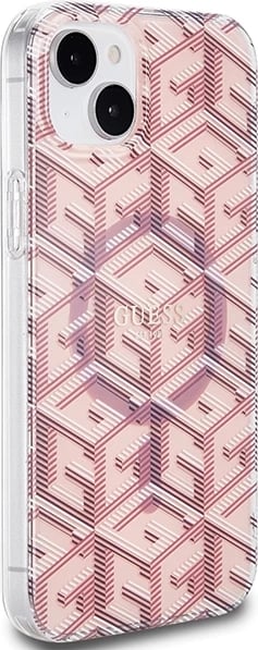 Mbështjellës Guess IML GCube MagSafe për iPhone 15/14/13, Rozë