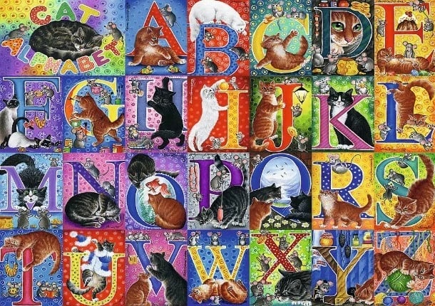 Puzzle Trefl Cat Alphabet 500 pjesë, shumëngjyrësh Puzzle Trefl Cat Alphabet 500 pjesë, shumëngjyrësh