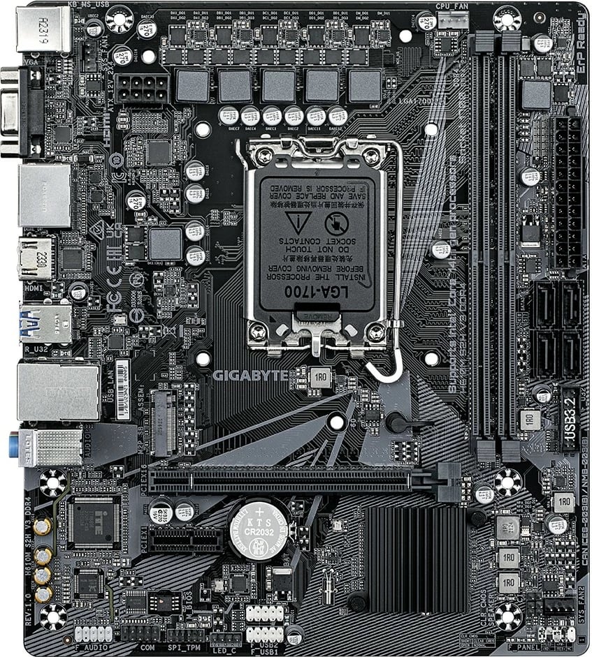 Pllakë amë Gigabyte H610M S2H V3 DDR4, Intel H610