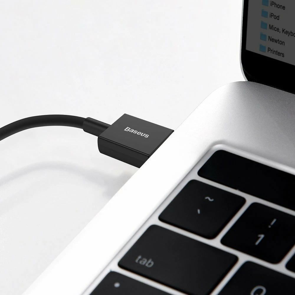 Kabllo Baseus Superior USB-Lightning CALYS-A01, 1m, 2.4A, e zezë