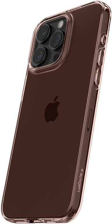 Mbështjellës Spigen Crystal Flex për iPhone 15 Pro Max, Rozë/Transparent