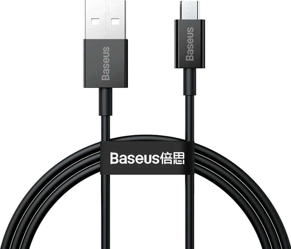 Kabllo Baseus Superior CAMYS-01, USB-A në micro USB, 1m, 2A, e zezë