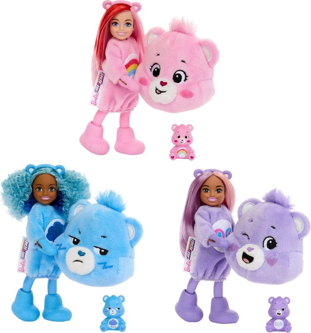 Kukull Barbie Chelsea Cutie Reveal Care Bears, Mattel JCN97, me aksesorë, Rozë