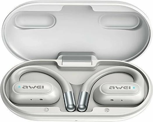 Kufje Bluetooth AWEI T93 OWS, Ear-clip, 40 orë bateri, Bardhë