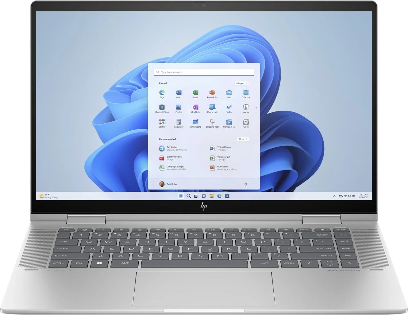 Laptop HP ENVY x360 15-FE0053D, Intel Core i7, 16 GB RAM, 512 GB SSD, Touchscreen, Argjendtë