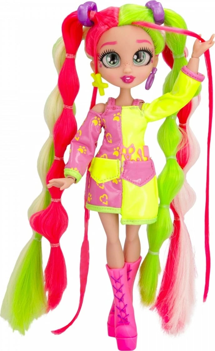 Kukull VIP Pets Hair Academy Chloe, Tm Toys, 30 cm, me aksesorë stilimi, shumëngjyrëshe