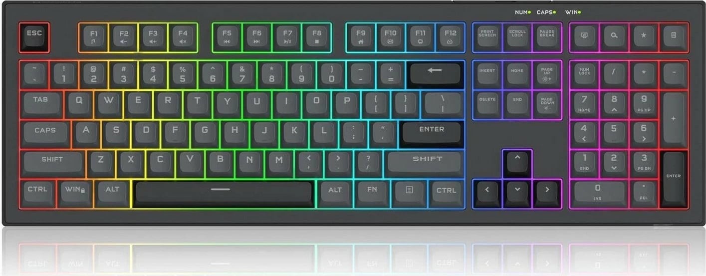 Tastierë Redragon K518 Crux, RGB, me kabllo, full-size, e zezë