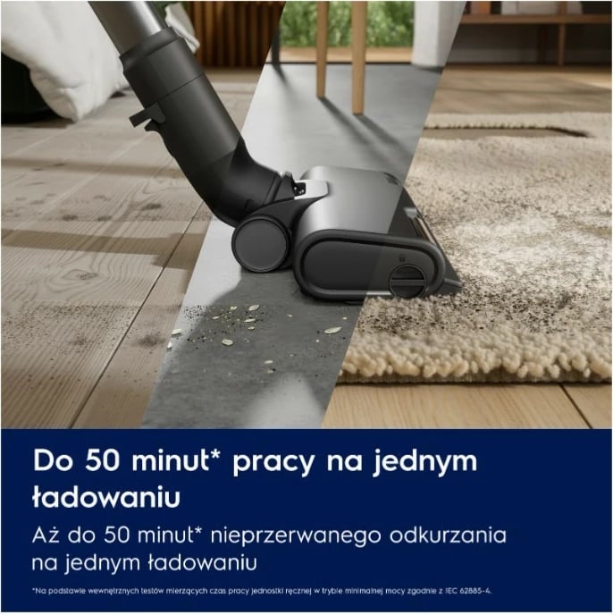 Fshesë me korrent vertikale Electrolux EP61HB21UV, pa kabllo, 0.6L, Bardhë