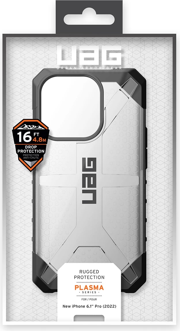 Mbështjellës UAG Plasma për iPhone 14 Pro, transparent