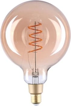 Llambë smart Shelly Vintage G125, Wi-Fi, LED, E27, ngjyrë kafe e lehtë