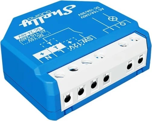 Smart switch Shelly Qubino Wave 1, 25 dBmW, Z-Wave, 868.4 MHz, 40 m, Blue