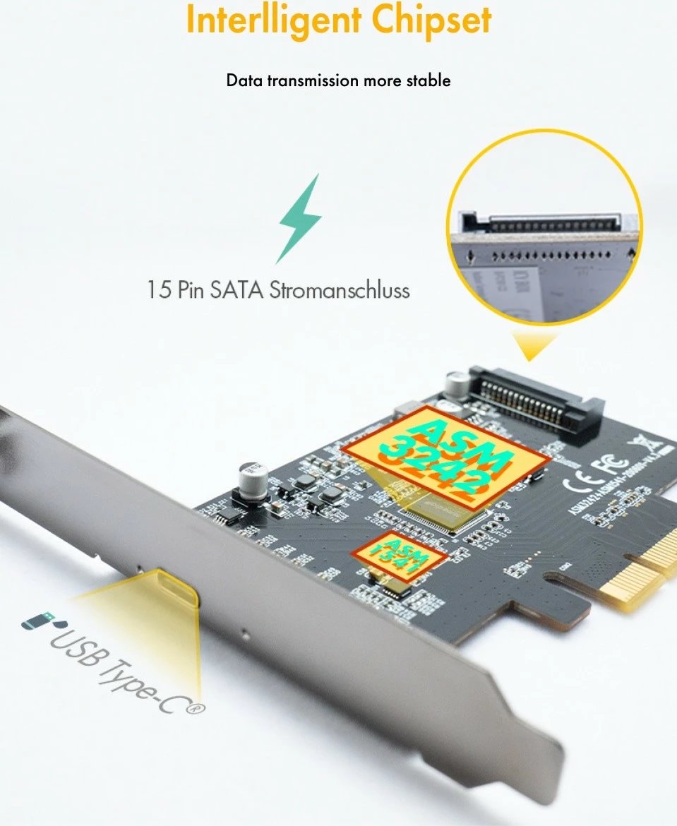 Kartë zgjerimi IcyBox IB-PCI1901-C32, USB Type-C 3.2 (Gen 2x2), PCIe