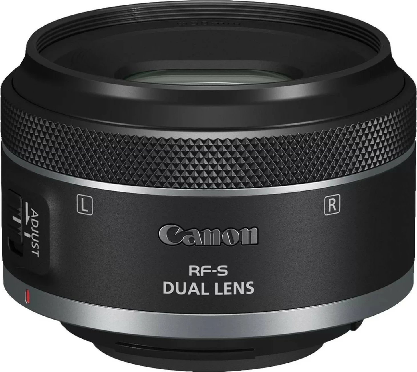 Lentë Canon RF-S 7.8mm F4 STM DUAL, e zezë