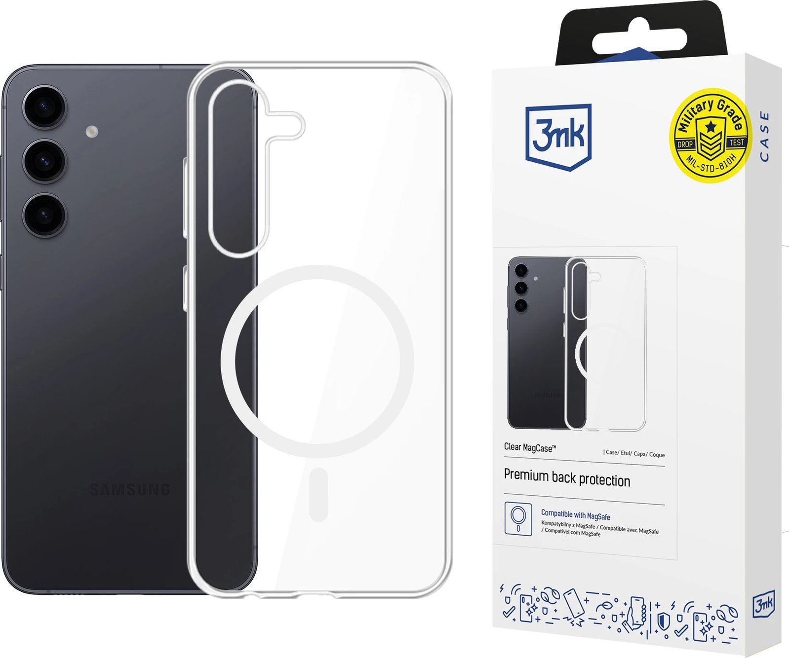 Mbështjellës 3mk MagCase për Samsung Galaxy S24+, transparent