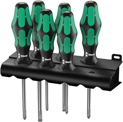 Set kaçavidash WERA 335/350/355/6 Kraftform Plus me mbajtëse, 6 copë