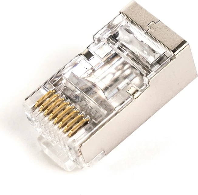 Plug RJ45 DIGITUS Cat.6, i mbrojtur, 100 copë, Gri