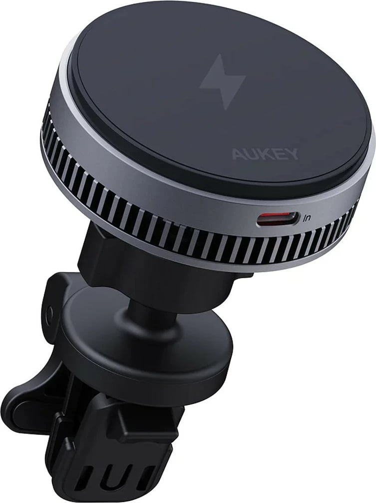 Mbajtës dhe karikues wireless AUKEY MagFusion Dash Pro MagSafe, për veturë, i zi