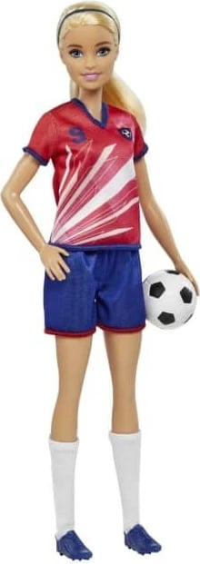 Kukull Barbie Mattel HCN17 lojtare futbolli, e kuqe