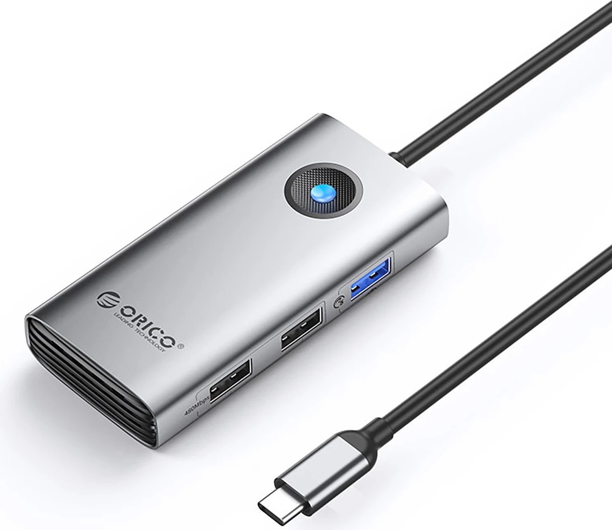 Kasë Orico PW11-5P USB-C Hub, 5 porta, HDMI 4K, Power Delivery, Gri