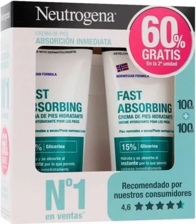 Krem për këmbë Neutrogena Immediate Absorption 2x100ml unisex