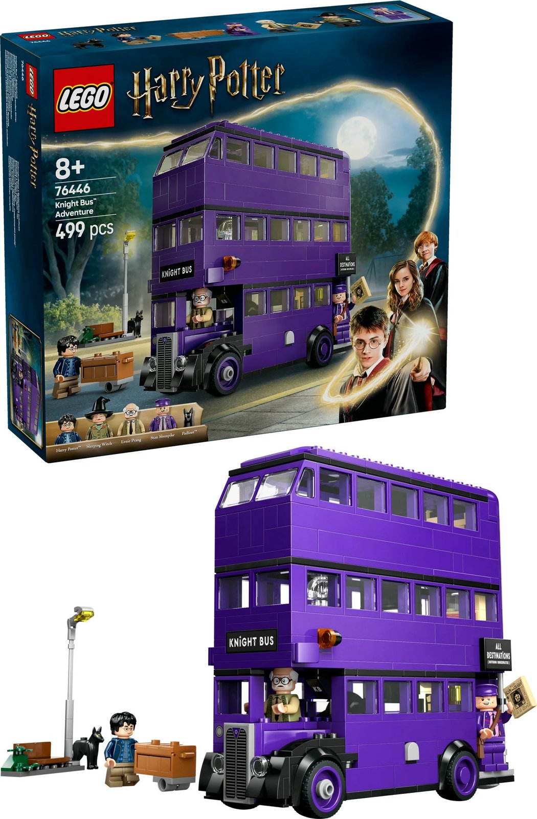 Set ndërtimi LEGO Harry Potter 76446, Aventurat me Autobusin Knight, shumëngjyrësh