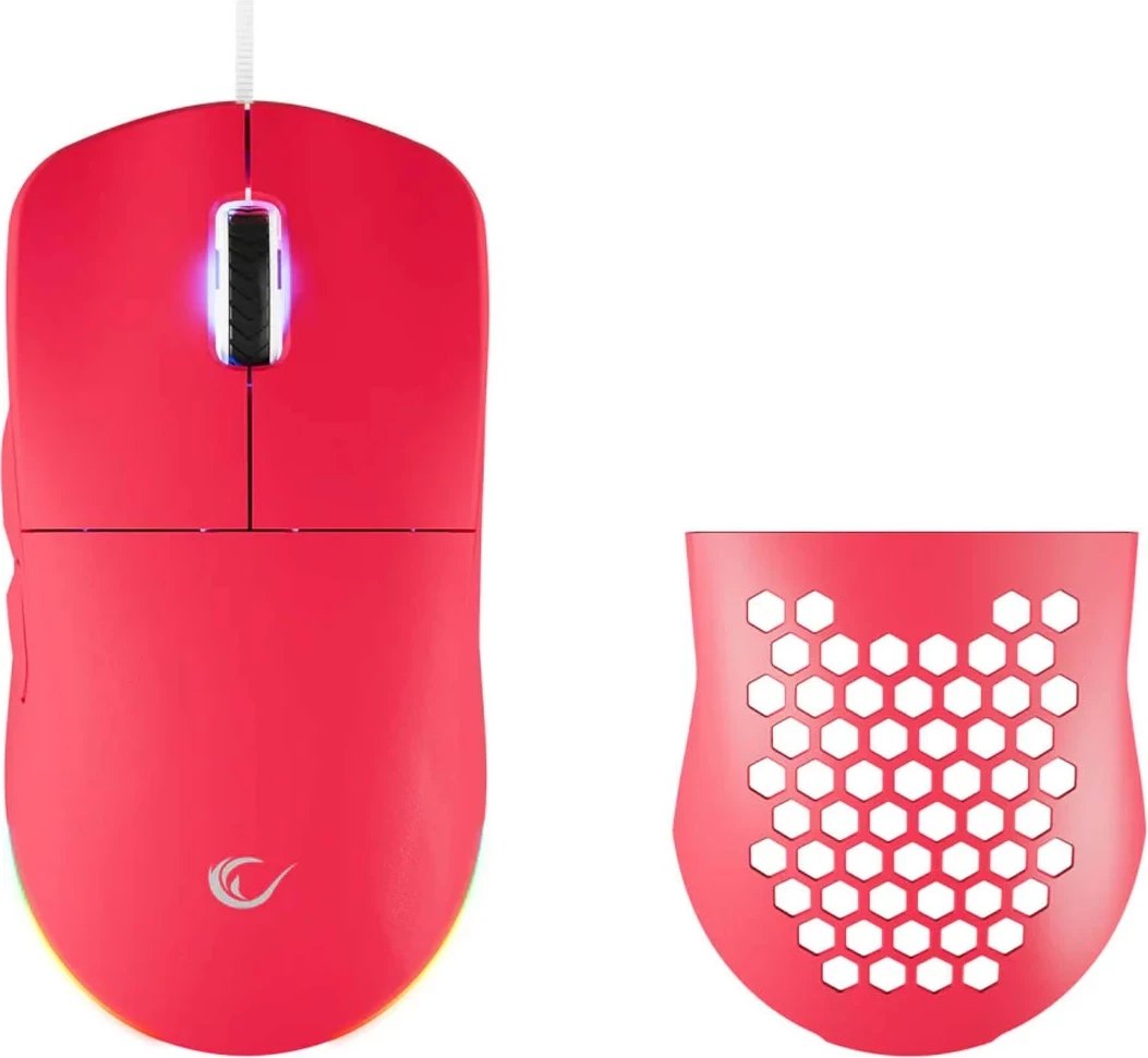 Maus gaming Rampage BLINK, USB, 12800 DPI, RGB, sensor optik, rozë