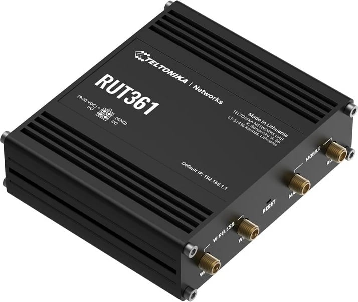Router Teltonika RUT361, Industrial 4G LTE, WiFi 4, 2x RJ45, Alumini