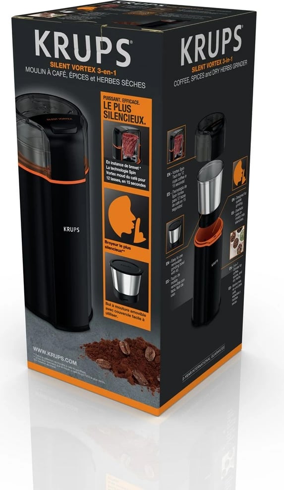 Bluajse kafeje Krups Silent Vortex GX3328, 175 W, e zezë